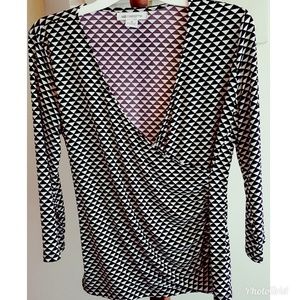 LIZ CLAIBORNE black/whiteTOP